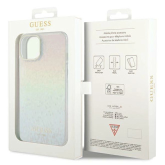 Guess IML Faceted Mirror Disco Iridescent pouzdro pro iPhone 12/12 Pro - vícebarevné