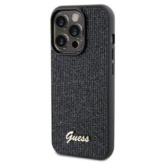 Pouzdro Guess Disco Metal Script pro iPhone 13 Pro / 13 - černé