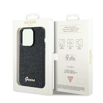 Pouzdro Guess Disco Metal Script pro iPhone 13 Pro Max - černé