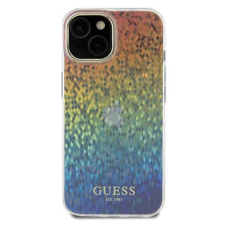 Guess IML Faceted Mirror Disco Iridescent pouzdro pro iPhone 14 / 15 / 13 - vícebarevné