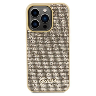 Pouzdro Guess Disco Metal Script pro iPhone 14 Pro Max - zlaté