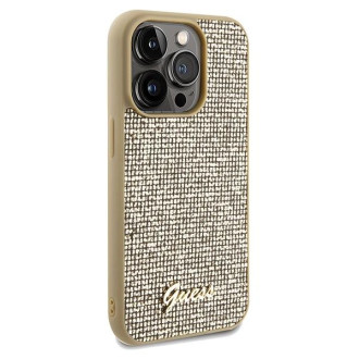 Pouzdro Guess Disco Metal Script pro iPhone 14 Pro Max - zlaté