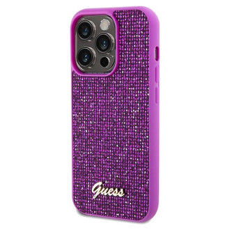 Pouzdro Guess Disco Metal Script pro iPhone 14 Pro Max - fuchsiové