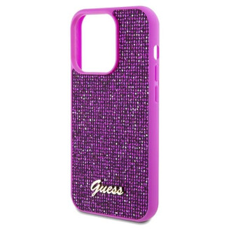 Pouzdro Guess Disco Metal Script pro iPhone 14 Pro Max - fuchsiové