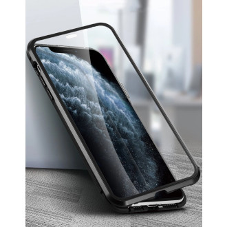 Wozinsky Magnetic Cam Slider Case Full Body Cover built-in front glass lens rotector for Huawei P40 black