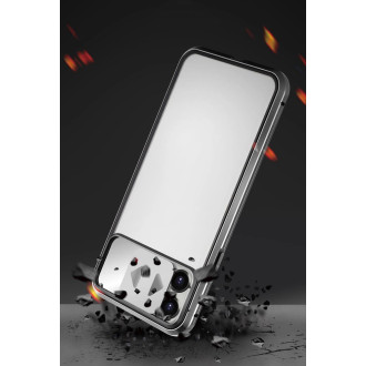 Wozinsky Magnetic Cam Slider Case Full Body Cover built-in front glass lens rotector for Huawei P40 black