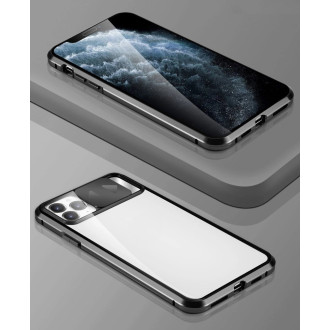Wozinsky Magnetic Cam Slider Case Full Body Cover built-in front glass lens rotector for Huawei P40 black