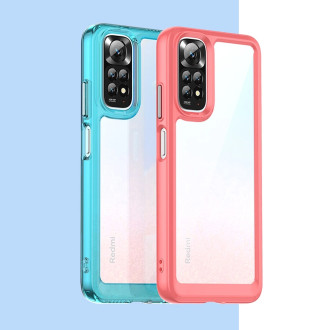 Outer Space Case Cover for Xiaomi Redmi Note 11 Hard Cover with Gel Frame Red