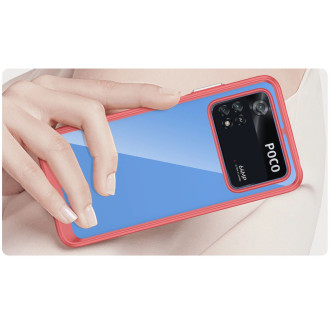 Outer Space Case Kryt Xiaomi Poco M4 Pro s pružným rámečkem červený