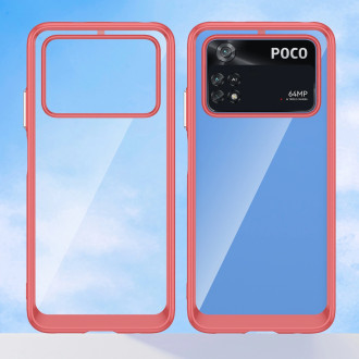 Outer Space Case Kryt Xiaomi Poco M4 Pro s pružným rámečkem červený