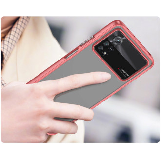 Outer Space Case Xiaomi Poco X4 Pro 5G kryt s pružným rámečkem červený