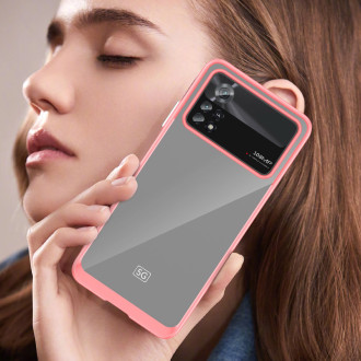 Outer Space Case Xiaomi Poco X4 Pro 5G kryt s pružným rámečkem červený