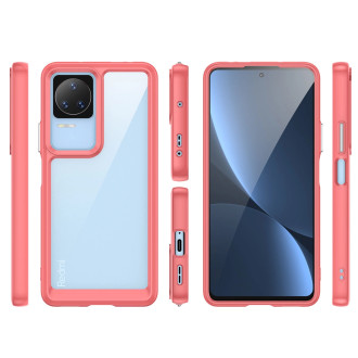 Outer Space Case Xiaomi Poco F4 5G kryt s pružným rámečkem červený