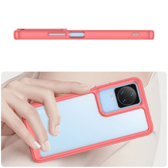 Outer Space Case Xiaomi Poco F4 5G kryt s pružným rámečkem červený
