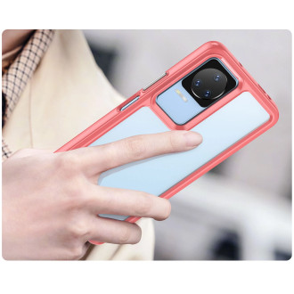 Outer Space Case Xiaomi Poco F4 5G kryt s pružným rámečkem červený