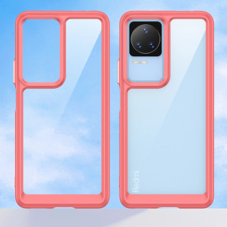 Outer Space Case Xiaomi Poco F4 5G kryt s pružným rámečkem červený