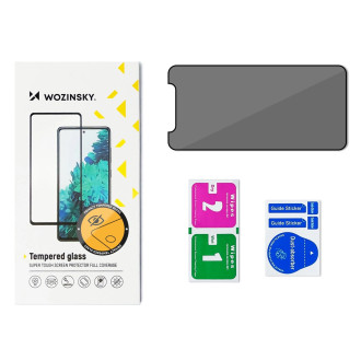 Privátní sklo s Anti Spy filtrem pro iPhone 15 Pro Wozinsky Privacy Glass - černé