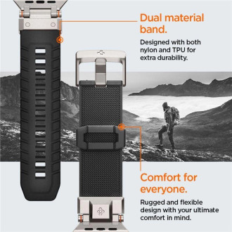 Spigen DURAPRO ARMOR Apple Watch 4 / 5 / 6 / 7 / 8 / SE / ULTRA (42 / 44 / 45 / 49 MM) ČERNÉ