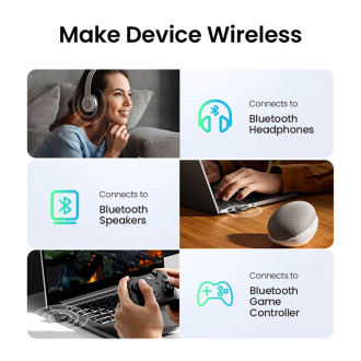 Ugreen CM390 5.0 USB Bluetooth adaptér - černý