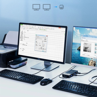 Ugreen 30357 KVM přepínač - černý