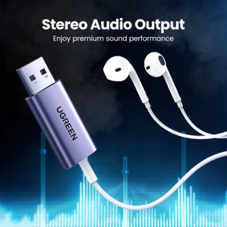 Ugreen CM383 audio adaptér - šedý