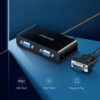 Ugreen 40254 1x2 VGA splitter - černý