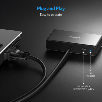 Ugreen 40254 1x2 VGA splitter - černý