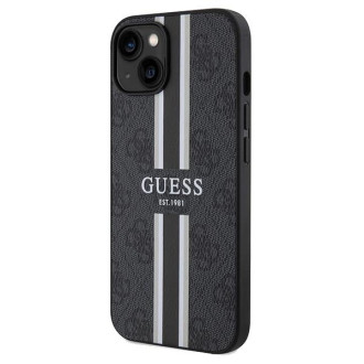 Guess 4G Printed Stripes MagSafe Case pro iPhone 15/14/13 – černý
