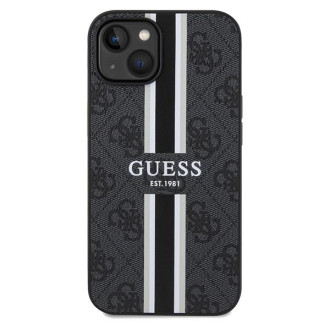 Guess 4G Printed Stripes MagSafe Case pro iPhone 15/14/13 – černý