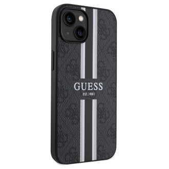 Guess 4G Printed Stripes MagSafe Case pro iPhone 15/14/13 – černý