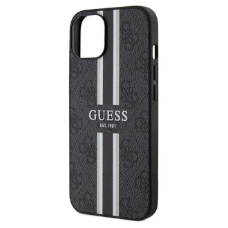Guess 4G Printed Stripes MagSafe Case pro iPhone 15/14/13 – černý