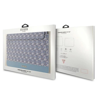 Pouzdro Guess GCube Stripes pro 14" notebook - modré