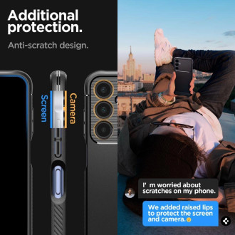 Pouzdro Spigen Rugged Armor pro Samsung Galaxy A25 5G - matné černé