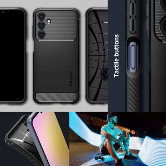Pouzdro Spigen Rugged Armor pro Samsung Galaxy A25 5G - matné černé