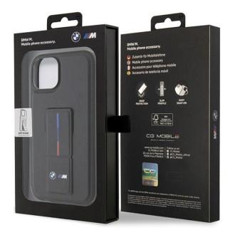 Pouzdro BMW Grip Hot Stamp pro iPhone 15 / 14 / 13 - černé
