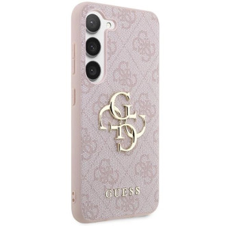 Pouzdro Guess 4G Big Metal Logo pro Samsung Galaxy S23 FE - růžové