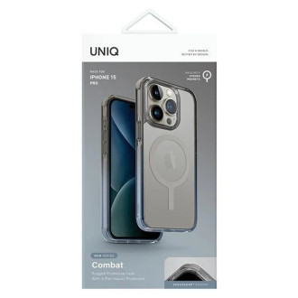 Uniq Combat Duo Magclick Nabíjecí pouzdro pro iPhone 15 Pro - modro-šedé