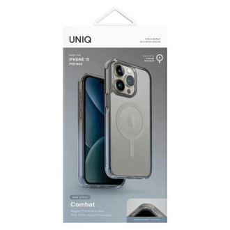 Uniq Combat Duo Magclick Nabíjecí pouzdro pro iPhone 15 Pro Max - modro-šedé