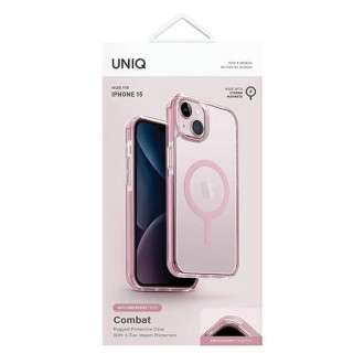 Uniq Combat Magclick Nabíjecí pouzdro pro iPhone 15 / 14 / 13 - růžové