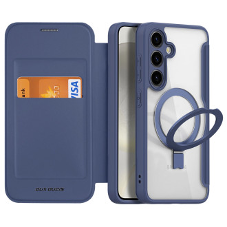 Dux Ducis Skin X Pro pouzdro s magnetickým kroužkem / stojánkem pro Samsung S24 - modré