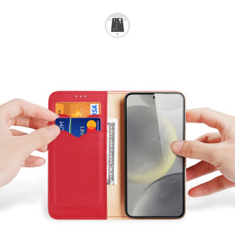 Pouzdro Dux Ducis Hivo s klopou a RFID blokováním pro Samsung Galaxy S24 - červené