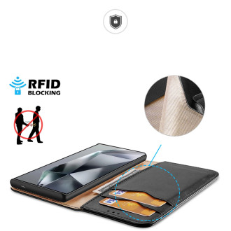 Dux Ducis Hivo pouzdro s klopou a RFID blokováním pro Samsung S24 Galaxy Ultra - černé