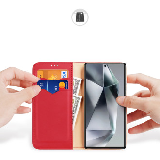 Dux Ducis Hivo pouzdro s klopou a RFID blokátorem pro Samsung S24 Ultra - červené