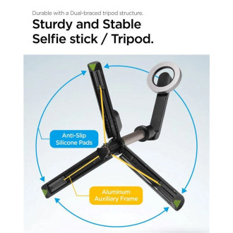 Selfie tyč Spigen S570W MagSafe stativ s Bluetooth - černý