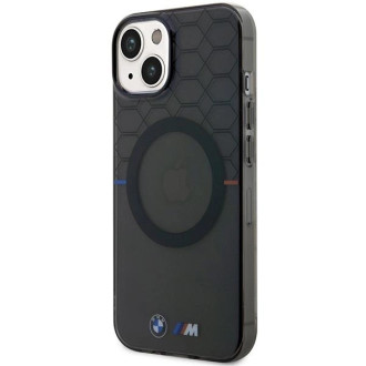 Pouzdro BMW Pattern MagSafe pro iPhone 13 / 14 / 15 - šedé