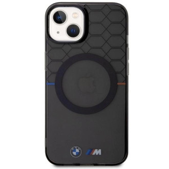 Pouzdro BMW Pattern MagSafe pro iPhone 13 / 14 / 15 - šedé