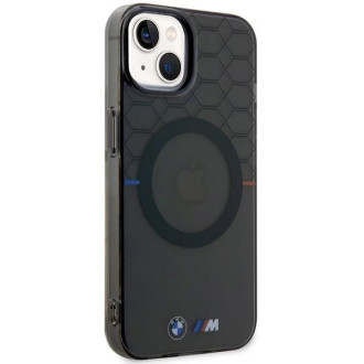Pouzdro BMW Pattern MagSafe pro iPhone 13 / 14 / 15 - šedé
