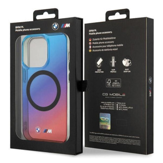 Pouzdro BMW M Gradient MagSafe pro iPhone 15 Pro - červené a modré