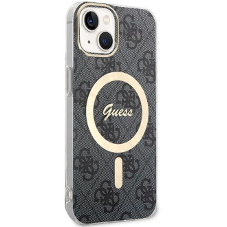 Guess 4G MagSafe pouzdro pro iPhone 15 Plus / 14 Plus - černé