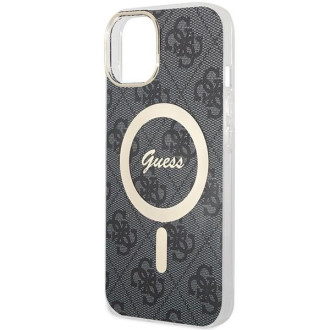 Guess 4G MagSafe pouzdro pro iPhone 15 Plus / 14 Plus - černé